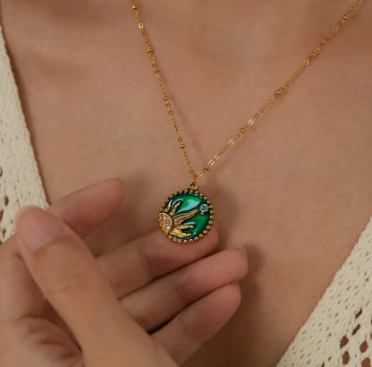 Emerald Sun Necklace