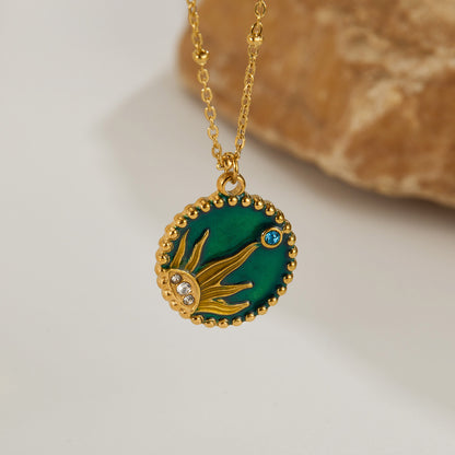 Emerald Sun Necklace