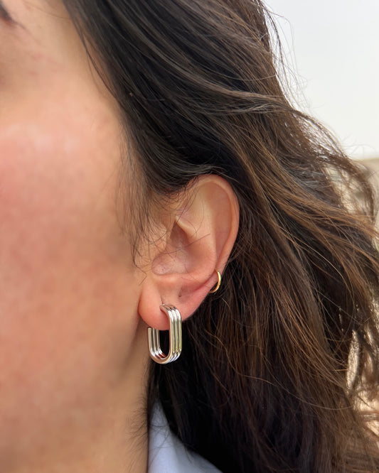 Helix Earrings / Silver